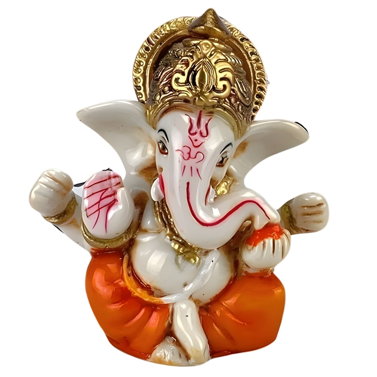 1 Ct Acrylic Car Ganesha Statue Idol Showpiece God of Luck and Success Ganpati Figurine for Home Decoration and Car Dashboard Housewarming Pooja Diwali Decoration
